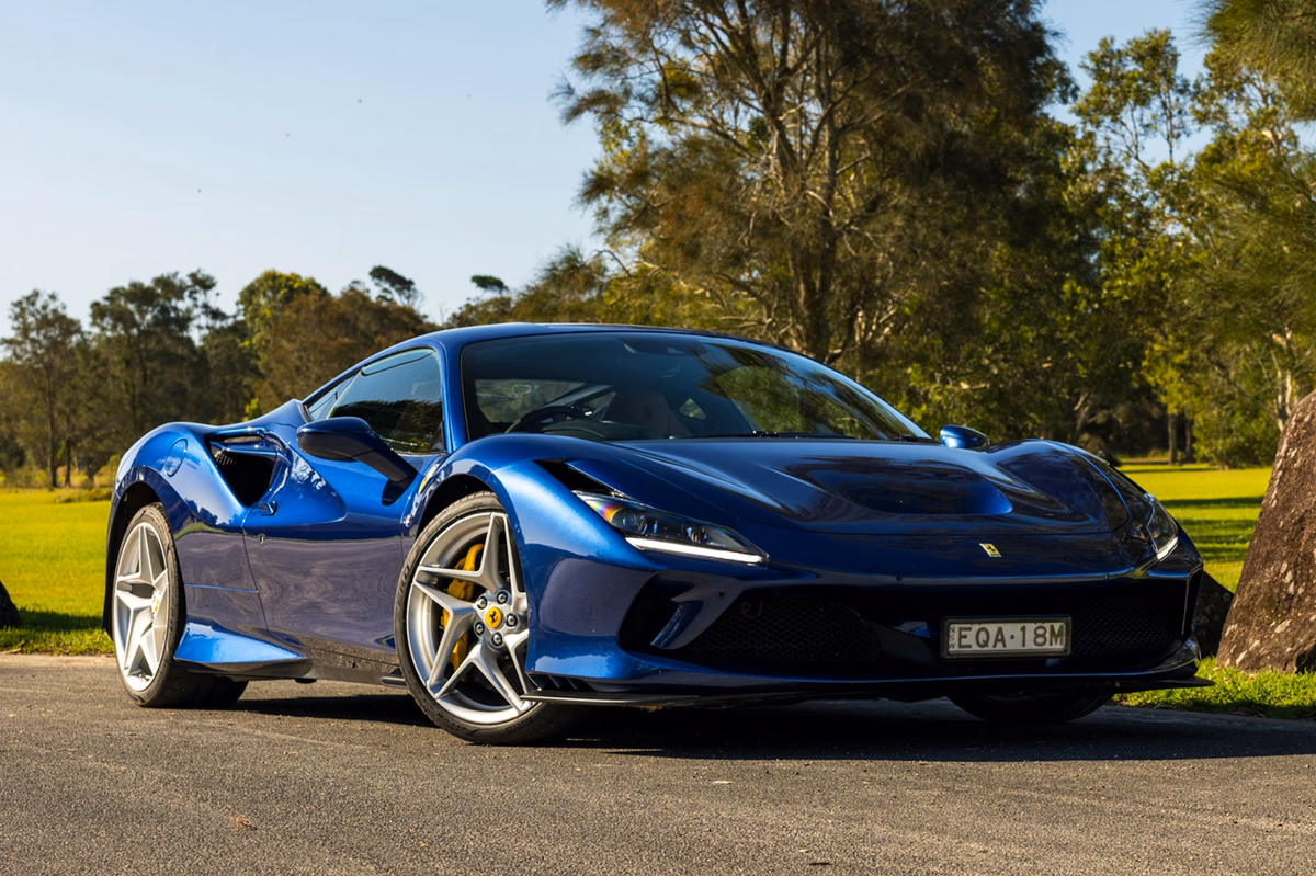 Blu Tour De France 2020 Ferrari F8 Tributo offered at auction in Byron Bay